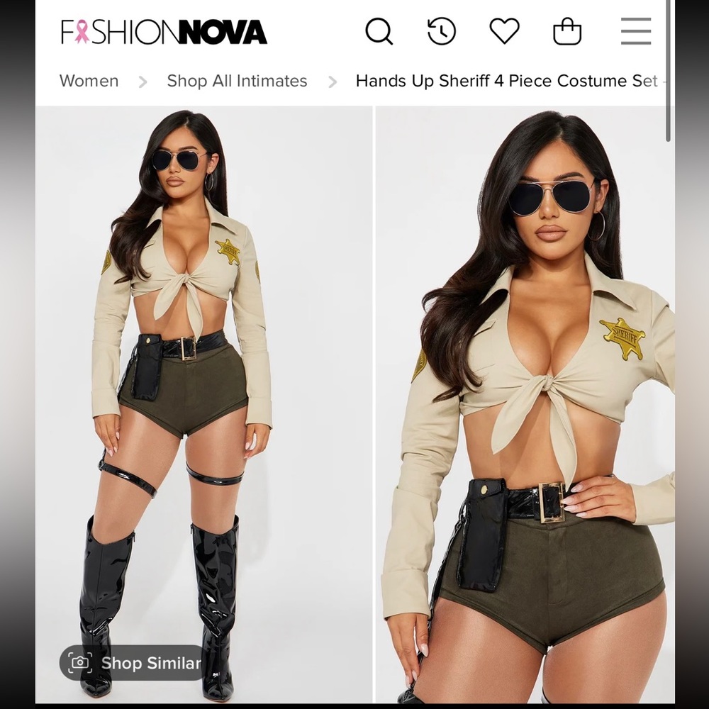 Fashion Nova Sexy Sheriff Halloween Costume size xs-s